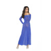 Long Sleeve Lace Gown - Queen Size - Blue