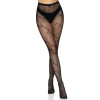 Cracked Fishnet Tights - One Size - Black