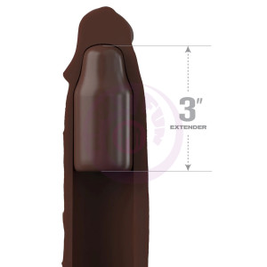 Fantasy X-Tensions Elite 7 Inch Extension With  Strap - Brown