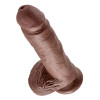 King Cock 8-Inch Cock With Balls - Brown