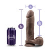 Au Natural - 9 Inch Dildo With Suction Cup -  Chocolate