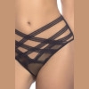 2 Pc. Decorative Crossing Bra and Panty  - One Size - Black