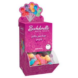 Bachelorette Party Favors - Jolly Pecker Pops - 50 Piece Display Box