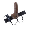 Fetish Fantasy Series 8-Inch Vibrating  Hollow Strap-on - Brown