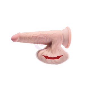 8 Inch Triple Density Cock With Swinging Balls - Light