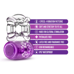 Play With Me - Pleaser Rechargeable C-Ring -  Purple