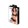 Kitten Wet Look Wrap Top and  Shorts Sets - Black  One Size