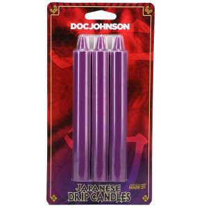 Japanese Drip Candles - 3 Pack - Purple