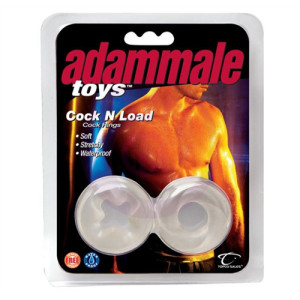 Adammale Toys Cock N Load Cock Rings - Clear