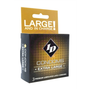 ID Extra Large Condoms - 3 Pack