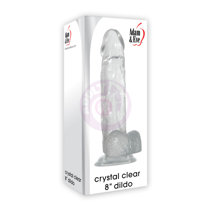 Adam and Eve's Crystal Clear 8 Inch Dildo