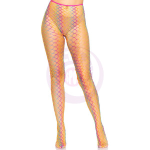 Ombre Rainbow Woven Net Tights - One Size -  Rainbow