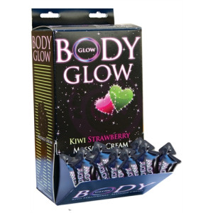Body Glow Massage Cream 50 Pieces Display - Kiwi Strawberry