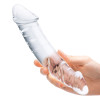 10.5 Inch Girthy Realistic Glass Double Dong -  Clear