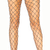 Faux Pearl Net Tights - One Size - Black