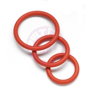 Nitrile Cock Ring Set - Red