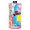 Pop Pecker 8.25 Inch Dildo With Balls - Blue