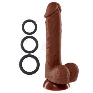 7 Inch Silicone Pro Odorless Dong - Brown