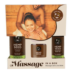 Hemp Seed Massage in a Box Gift Set - Naked in the Woods