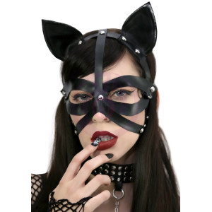 Harness Cat Mask Black