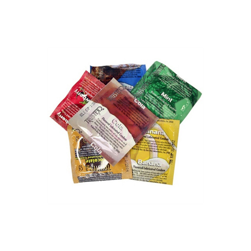 Trustex Flavored Lubricated Condoms - 12 Pack Assorted