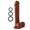9 Inch Silicone Pro Odorless Dong - Brown