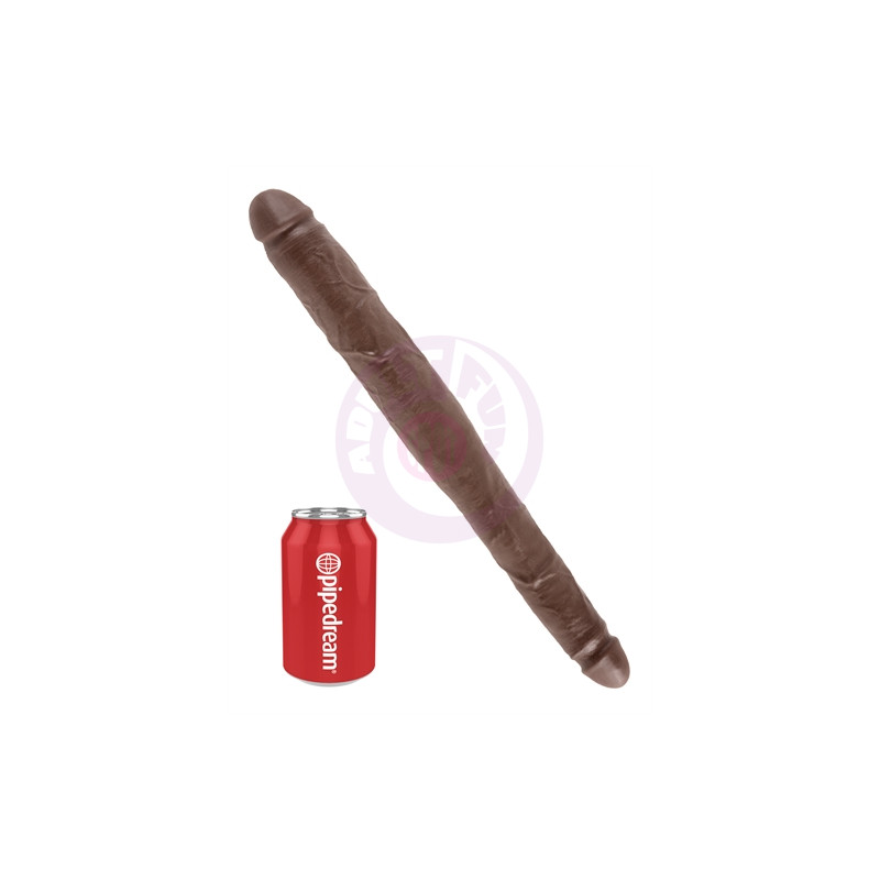 King Cock 16 Inch Tapered Double Dildo - Brown