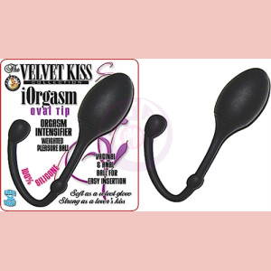 The Velvet Kiss Collection-Orgasm Oval Tip Black