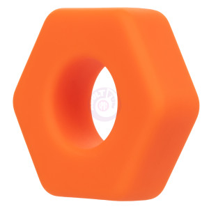 Alpha Liquid Silicone Prolong Sexagon Ring -  Orange