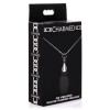 10x Vibrating Silicone Teardrop Necklace - Black