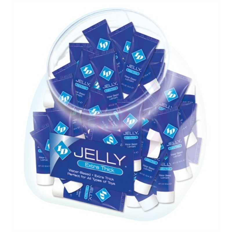 ID Jelly Extra Thick Water-Based Lubricant - 12ml Tubes - 72 Pieces Jar