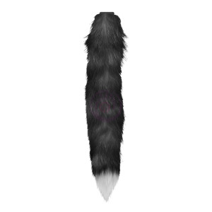 Interchangeable Black and White Fox Tail
