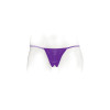 Neon Vibrating Crotchless Panty and Pasties Set - Purple
