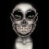 Glow in the Dark Skull Face Jewels Sticker
