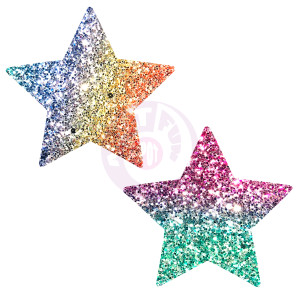 Super Sparkle Rock Kandi Chunky Rainbow Glitter  Starry Nights Nipztix Pasties