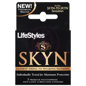 Skyn Original - Non-Latex Lubricated Condoms - 3 Pack