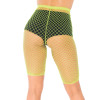 Industrial Fishnet Biker Shorts - One Size - Neon Yellow